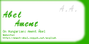 abel ament business card