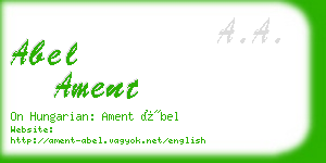 abel ament business card